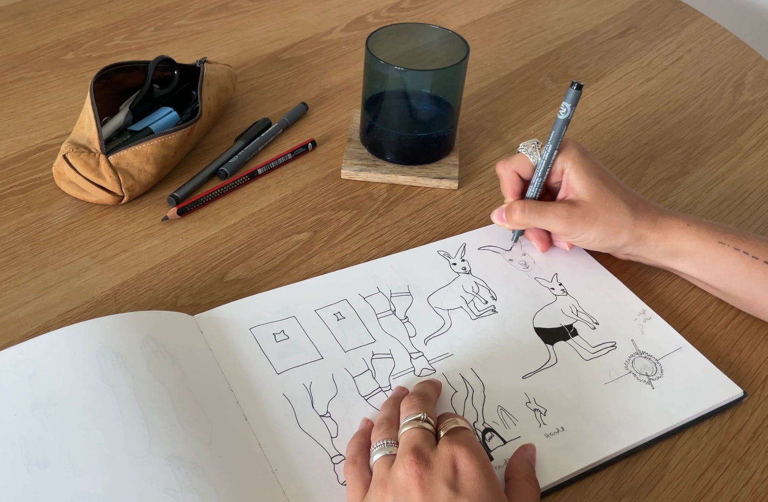 Entstehungsprozess der Illustrationen vom Buch Volleyballett