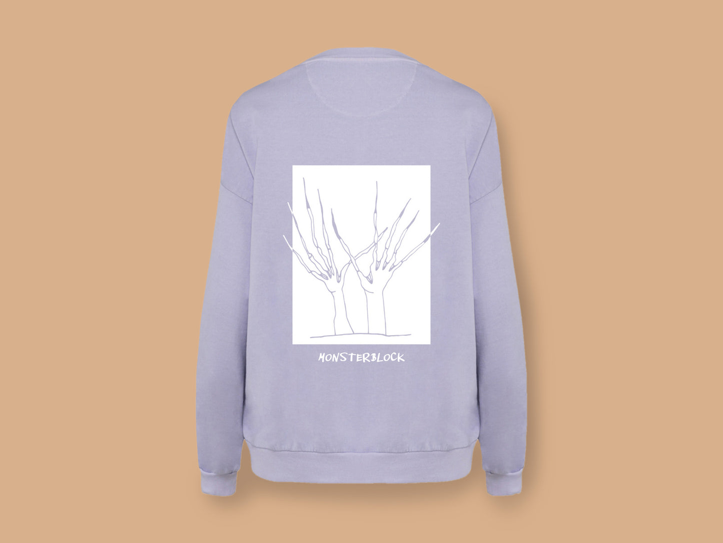 Monsterblock Pullover Flieder